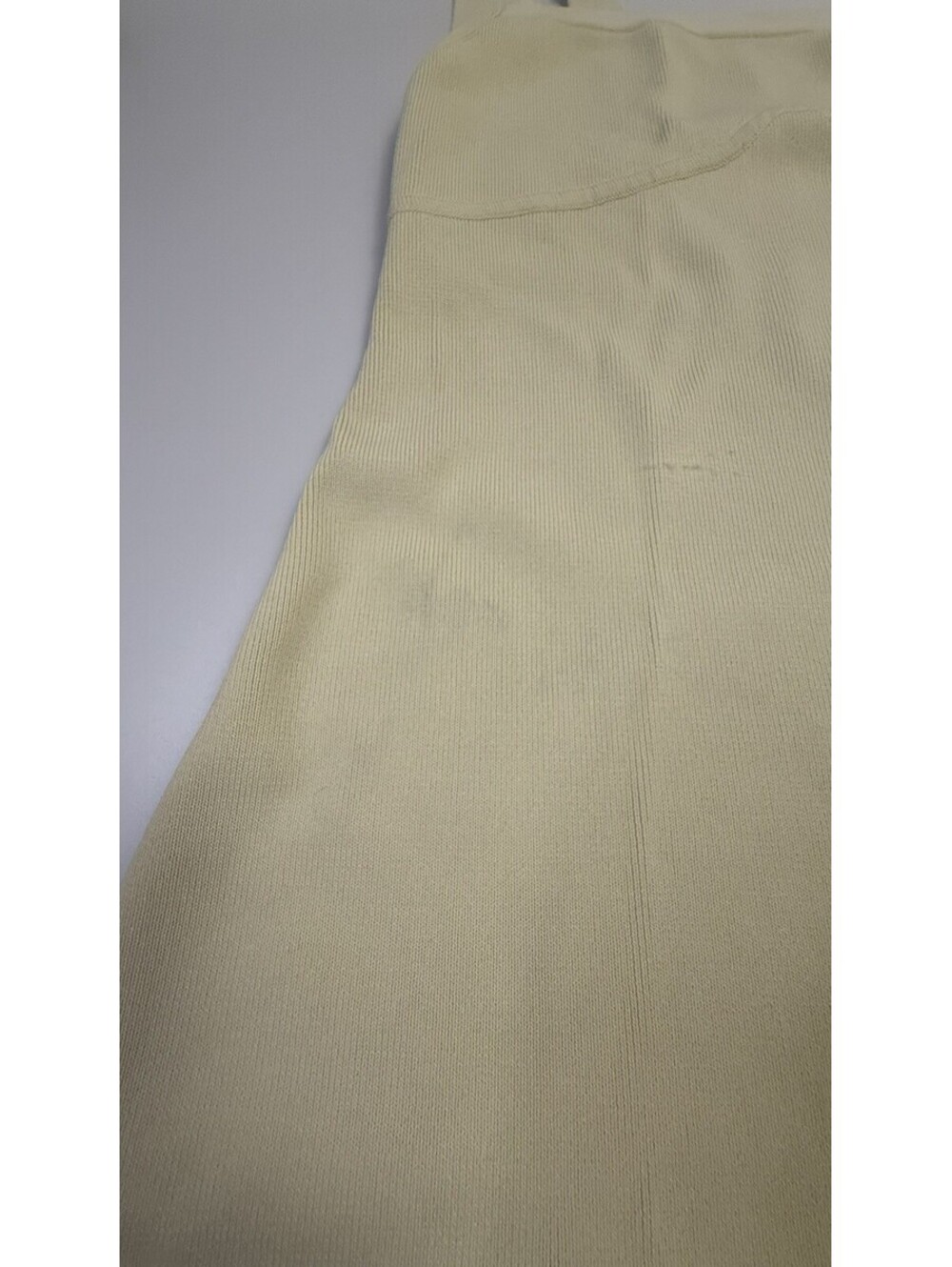 ZARA Beige Knit Square Neck Strappy Sleeveless Midi Slip Dress Women's L - Picture 6 of 16